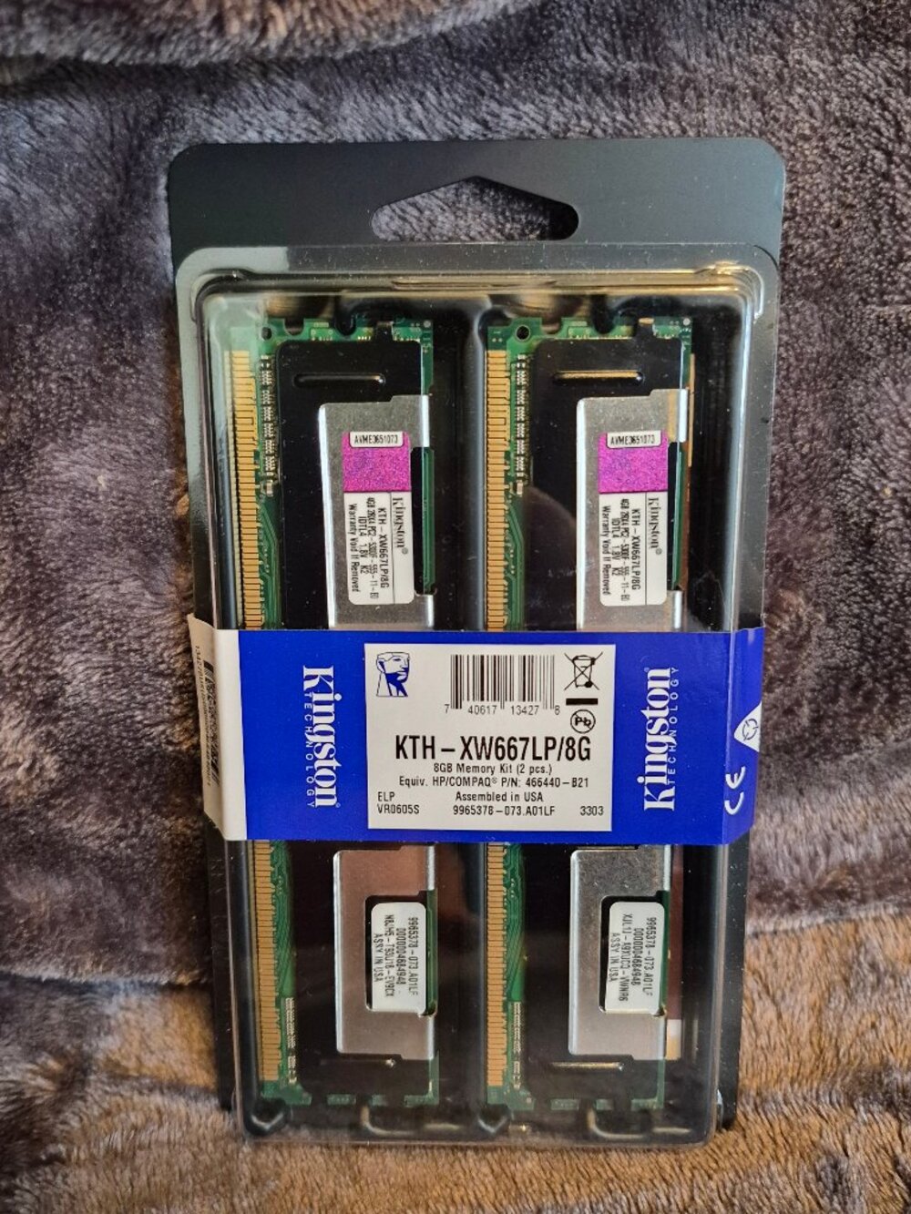 8GB Kingston Fully Buffered (2X4GB) KTH-WS667/8G) PC2-5300F 8 Server RAM